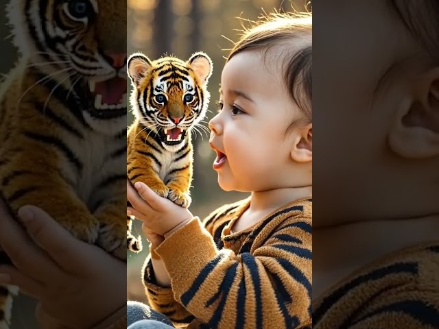 Baby Mimics Tiger and Chicken Sounds – Cutest and Funniest Moments! 🐯🐔❤️