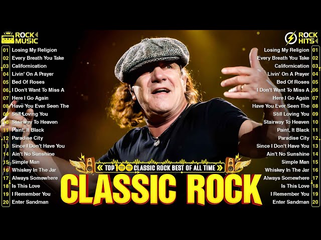 Top 100 Classic Rock Songs Of All Time🔥Metallica, Queen, ACDC, Aerosmith, U2, Guns N Roses, Bon Jovi