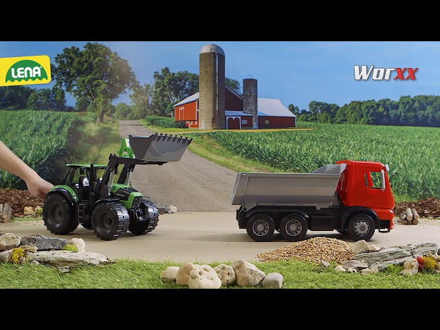 Traktor für Kinder. Worxx Traktor Deutz ab 3 Jahren [Deutz - bulliger Traktor mit Schaufelarm] 2018