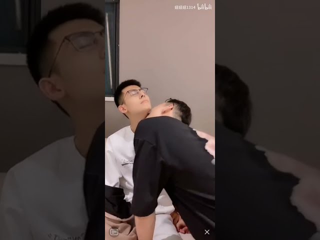 He really wanted to taste the cream on his neck