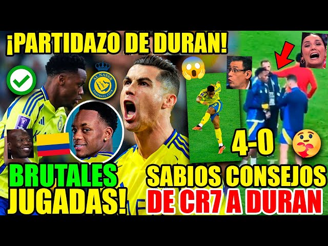 JHON DURAN PARTIDAZO DEBUT en AL NASSR! CONSEJOS DE CR7 A COLOMBIANO! IMPRESIONADO! "QUÉ GENIO!"