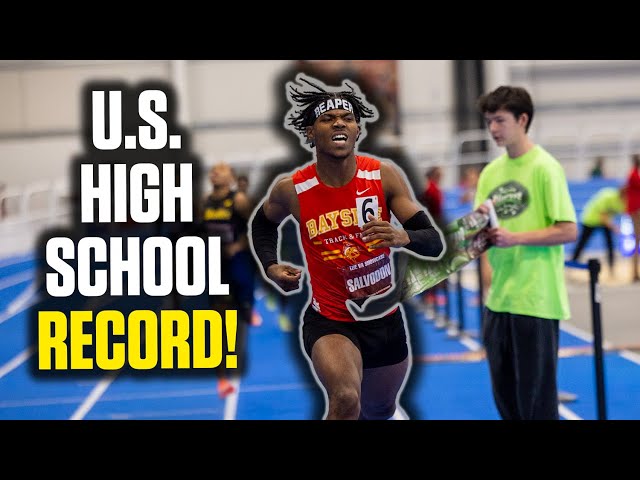 NATIONAL RECORD! Andrew Salvodon UPSETS Quincy Wilson, 500m U.S. High School Record At VA Showcase