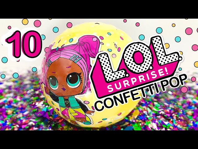 10 LOL Surprise Confetti Pop Glitter Series 3  Lil Baby Sisters Pets Blind Bag Toys Num Noms