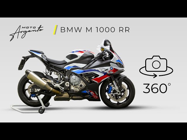 BMW M 1000 RR - Vista a 360 gradi - Moto Argento.