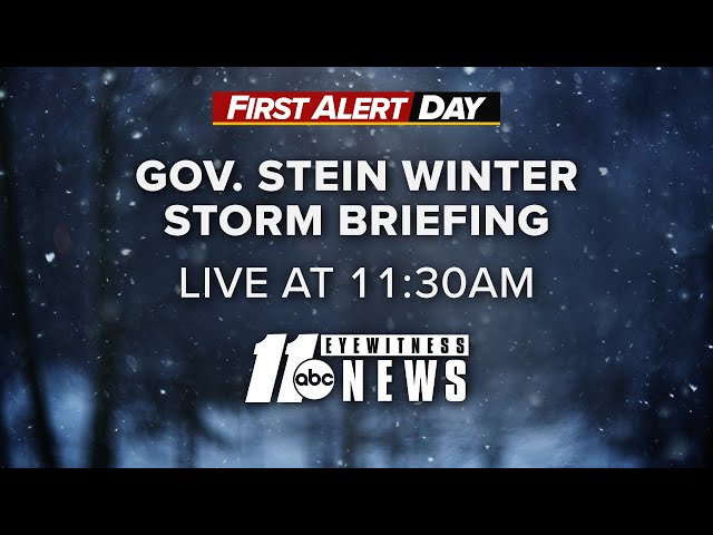 LIVE: Gov. Stein to address NC winter storm response