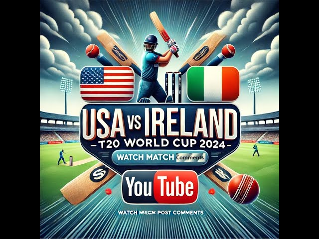 30th Match 🏏  T20 WC 2024 - USA VS Ireland - Match abandoned. USA in super eight.