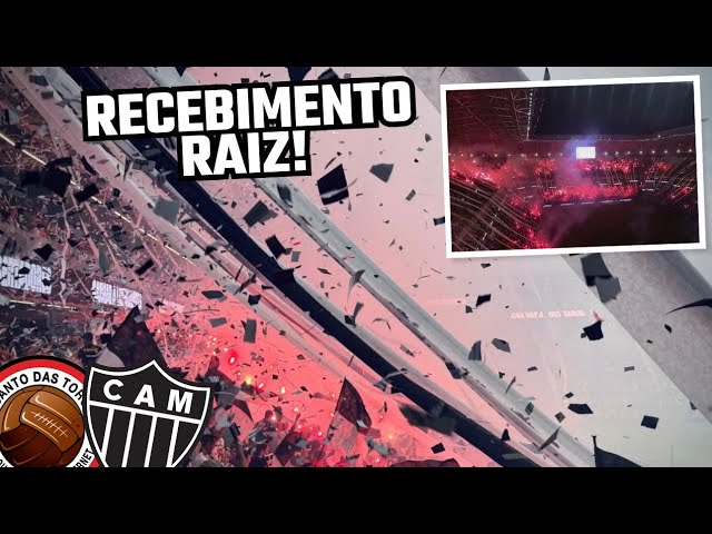 RAIZ! Recebimento com pirotecnia e papéis picados da torcida do Atlético-MG na Libertadores (25/09)