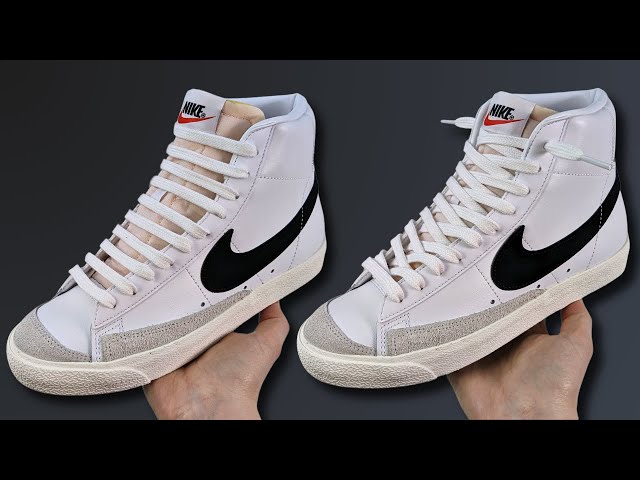 HOW TO LACE NIKE BLAZER MIDS WITHOUT TYING | 2 Slip-On Hacks