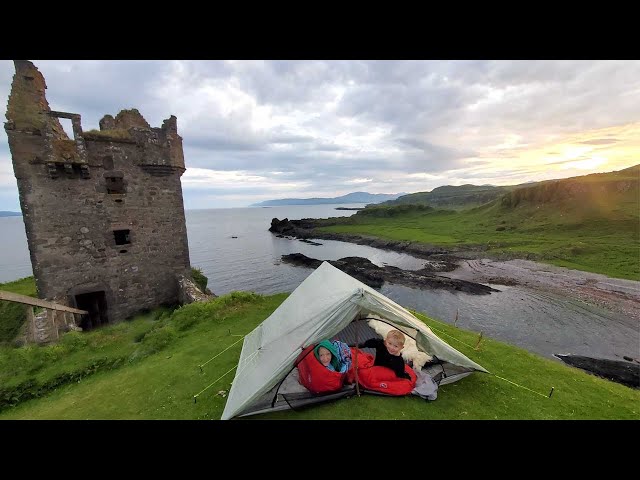 Camping in a 500 yr Old Castle in Scotland (Foraging, Hiking, & Fishing Catch Cook)