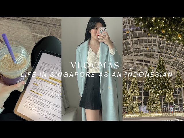 [vlogmas] life in singapore as an indonesian: christmas party 🎄 flying back to jakarta ✈️