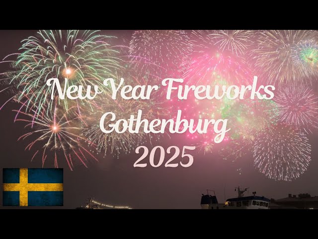 Gothenburg's Stunning New Year 2025 Fireworks Show | Sweden #trending #newyear2025 #telugu