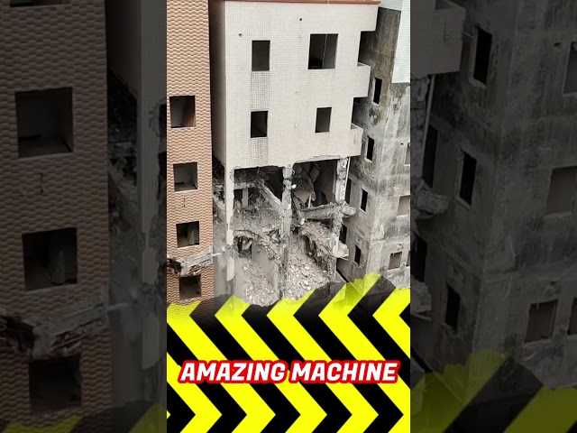 Excavator skills demolition building #truck #excavator