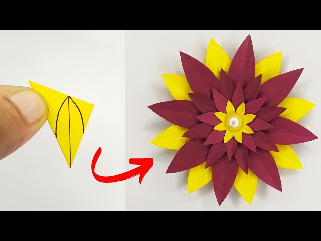 How To Make Flowers With Paper | Easy Paper Flowers Step By Step Tutorial 🌸