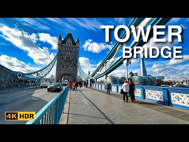 Walking Across Thames via Tower Bridge for the Ultimate London Experience in 2024 | 4K HDR