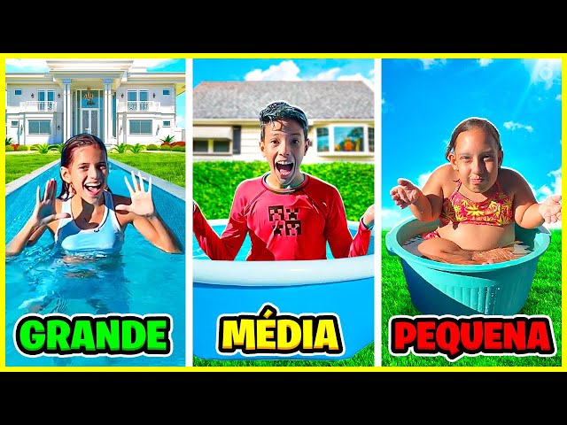 PISCINA PEQUENA, MÉDIA OU GRANDE *desafio