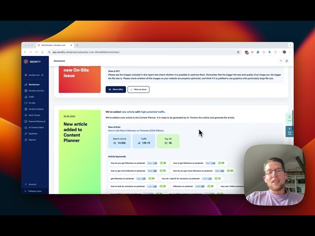 SEO on Autopilot: Introducing Seodity's Game-Changing Workstream Feature