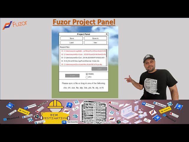 BIM-VDC | Fuzor Tutorial | Fuzor Project Panel | Save&Load Fuzor Files |  Export IFC from Fuzor