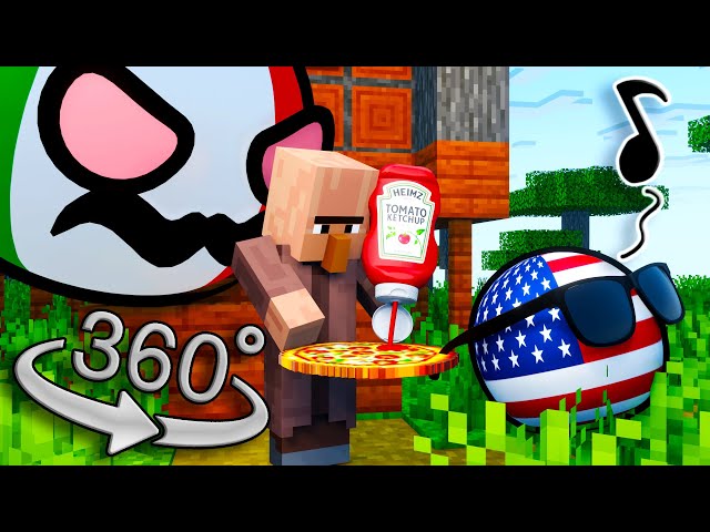 POV: MINECRAFT CRAFTING PIZZA ITALY (360 VR)