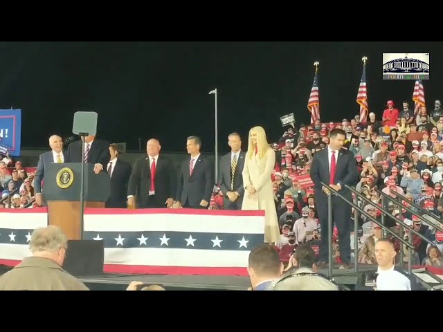 Trump inviting Ivanka onto the stage!  Pittsburgh, PA, United States