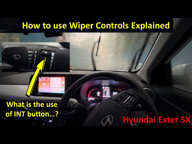 How to use wiper controls in car 🤔 explained in detail windshield wipers function🌧️ Hyundai Exter SX