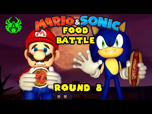 Mario VS Sonic: (Round 8) EPIC Halloween Food Battle!