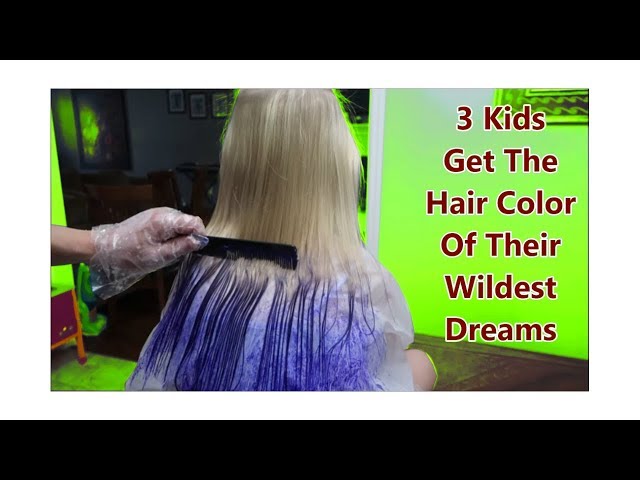 3 Kids Get The Hair Color Of Their Wildest Dreams! How To Do Peek A Boo Hair!