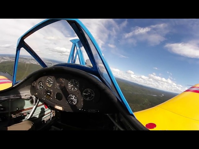 Complete flight - Fairchild PT-19 Cornell - 360° - Kjeller Airport