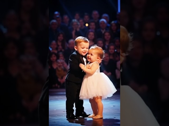 🥰💃 Adorable Baby Couple Steals the Show | Cutest Dance on America’s Got Talent #AGT #Dance #Shorts