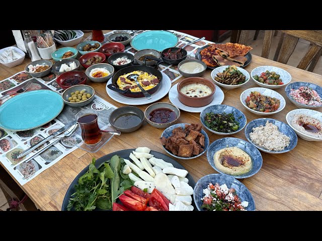 Amazing 40 Kinds of Turkish Breakfast/Crazy Turkish Street Food/Please Turn on Subtitles