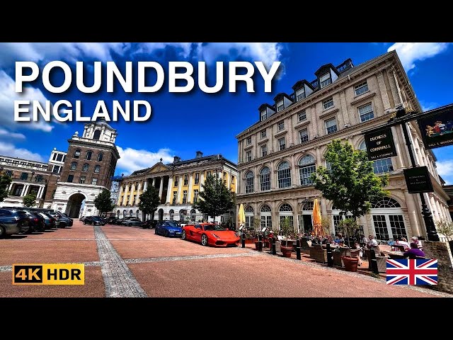 Poundbury Walk, English Town Walking Tour in 4K HDR