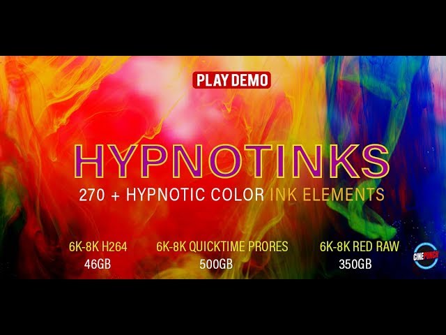 HYPNOTINKS for CINEPUNCH Over 270 Ink in Water Background