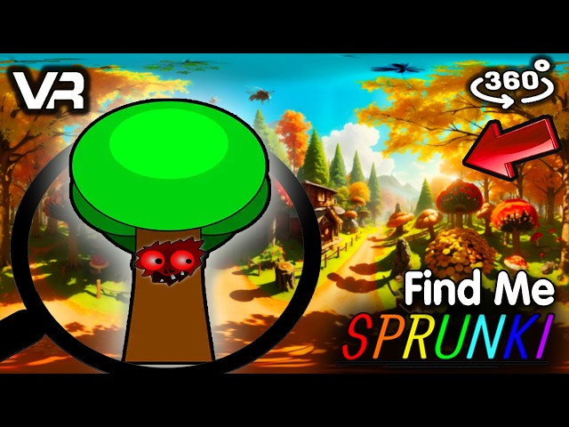 Incredibox Sprunki monster 360VR🔍Find Mr Tree monster in the autumn forest 360VR | Adventure 360VR