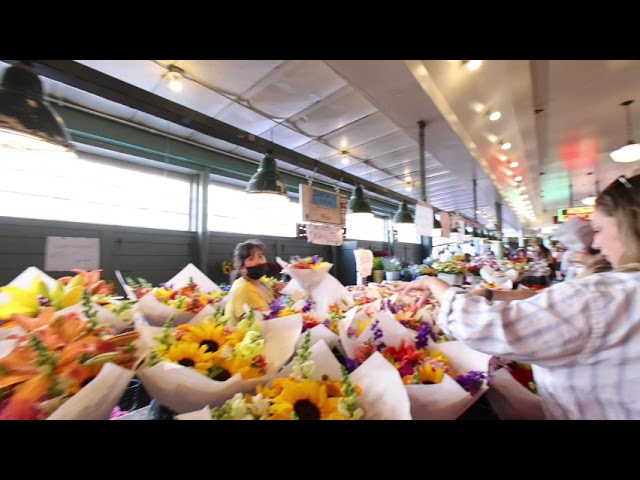 Pike Place Market Clip Series 3D VR 8k 180°  Ferries Seattle Piers Oculus Metaverse Virtual Realty