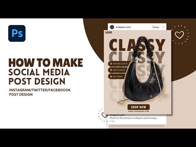 Photoshop Tutorial | Social Media Post Design | Creative Fashion Social Media Post Design