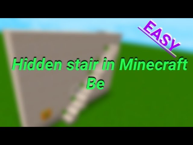 Minecraft hidden stair you easily create