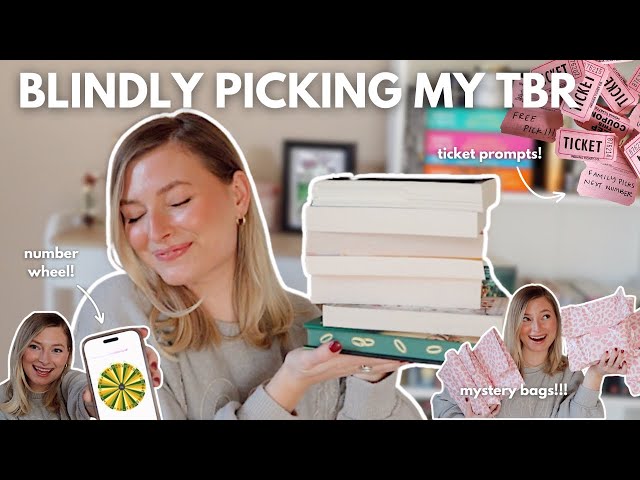 BLINDLY PICKING MY TBR📚💌|mystery bags, number wheel, and ticket prompts!