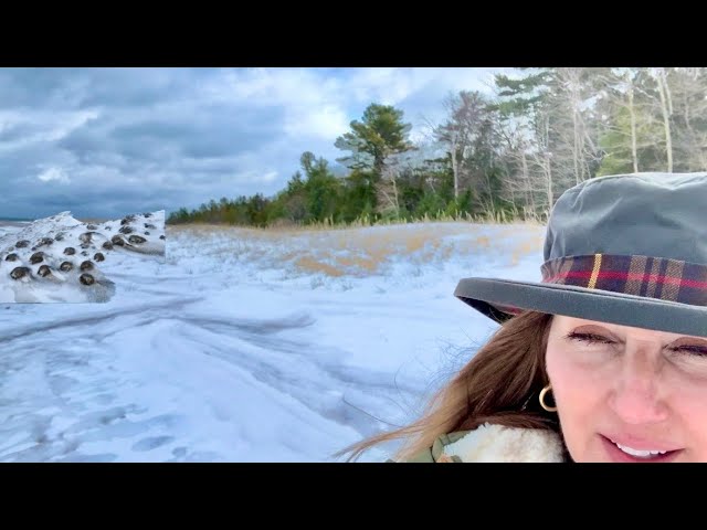 Winter Rock Hunting Northern Michigan  Snow and Ice! Lake Huron! Nearing -10 degrees F Wind Chill!!!