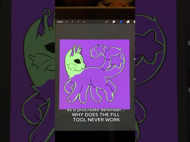 why does procreate's fill tool never work 😭 | #procreate #digitalart