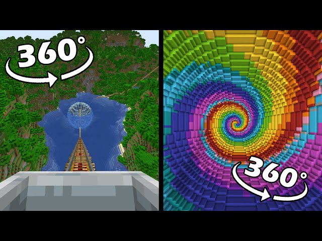 Seven 360° Minecraft Videos in One