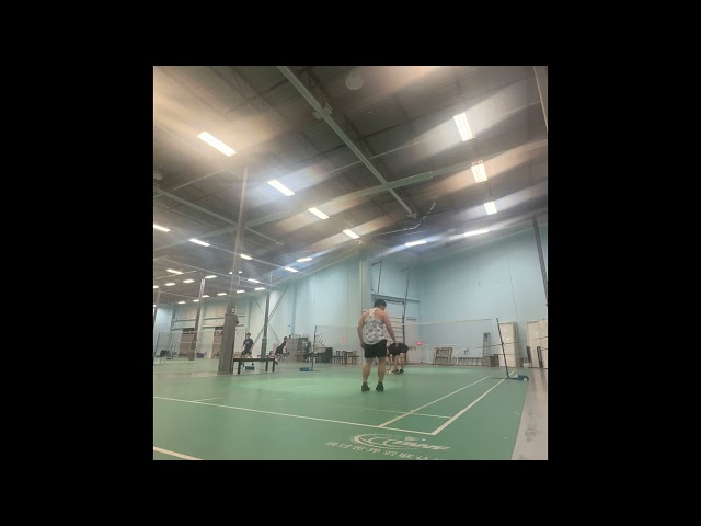 Badminton training April 12, 2023  smashing more hitting