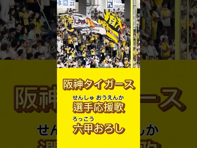 阪神タイガース選手応援歌＆六甲おろしメドレー（ひらがな歌詞付き）2024-2025年総集編スタメン完全保存版 #阪神タイガース #プロ野球