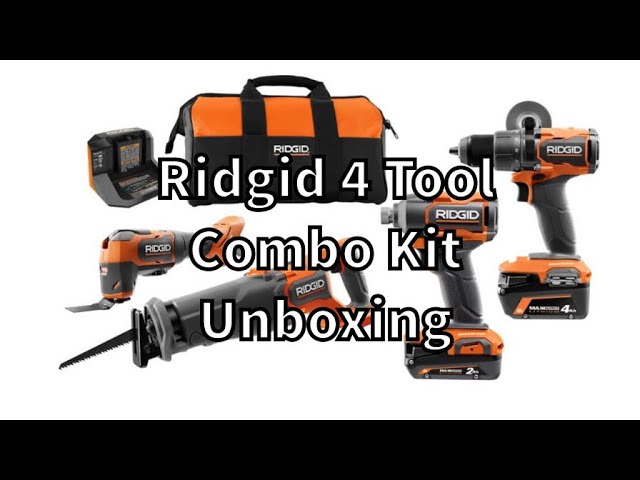 Ridgid 4 Tool Combo Kit Unboxing