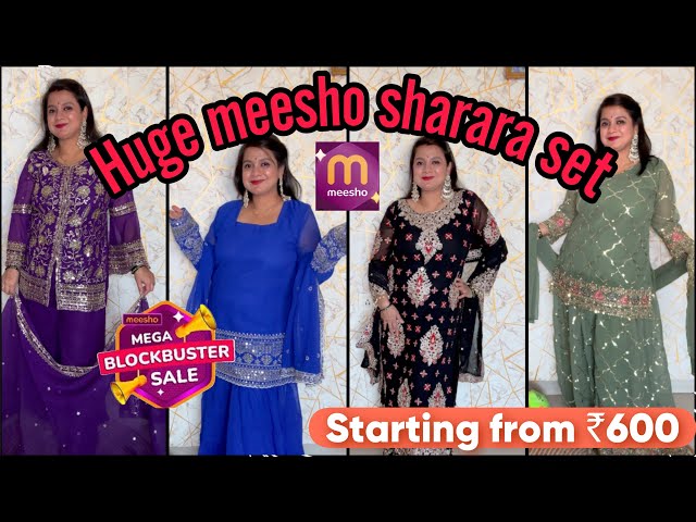 *Huge* Meesho Wedding Sharara set/Meesho Designer Sharara Set 🥰/Meesho try on haul/ Kusum’s look