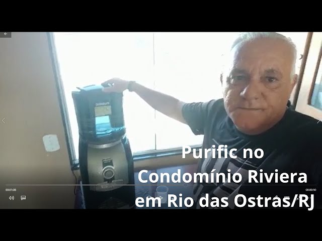 Purificador de água Purific no Condomínio Riviera em Rio das Ostras