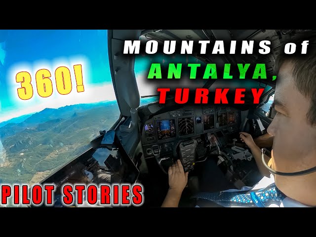 Amazing landing at Antalya Airport ! 360 VR view