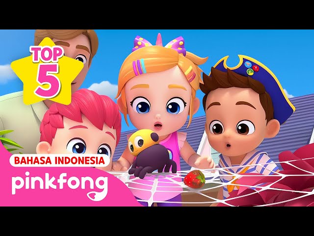 [TOP 5] Laba-laba Kecil dan lain-lain | Kumpulan Lagu Anak | Bebefinn Bahasa Indonesia