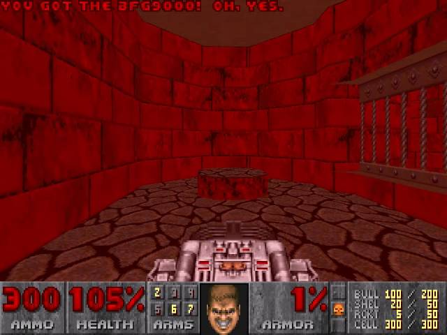 Doom II NRFTL level 7, Baron's Banquet: BFG 9000