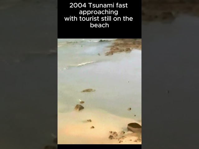 2004 Tsunami approaches with tourist still on the beach