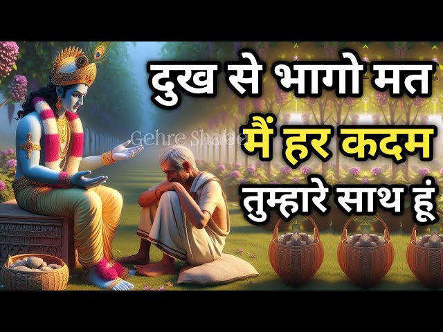 रोओ मत, मैं हर कदम तुम्हारे साथ हूं l हर दुख दूर हो जाएगा Gehre Shabd l Krishna Motivational Speech