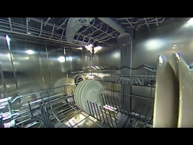 360 video of inside a dishwasher